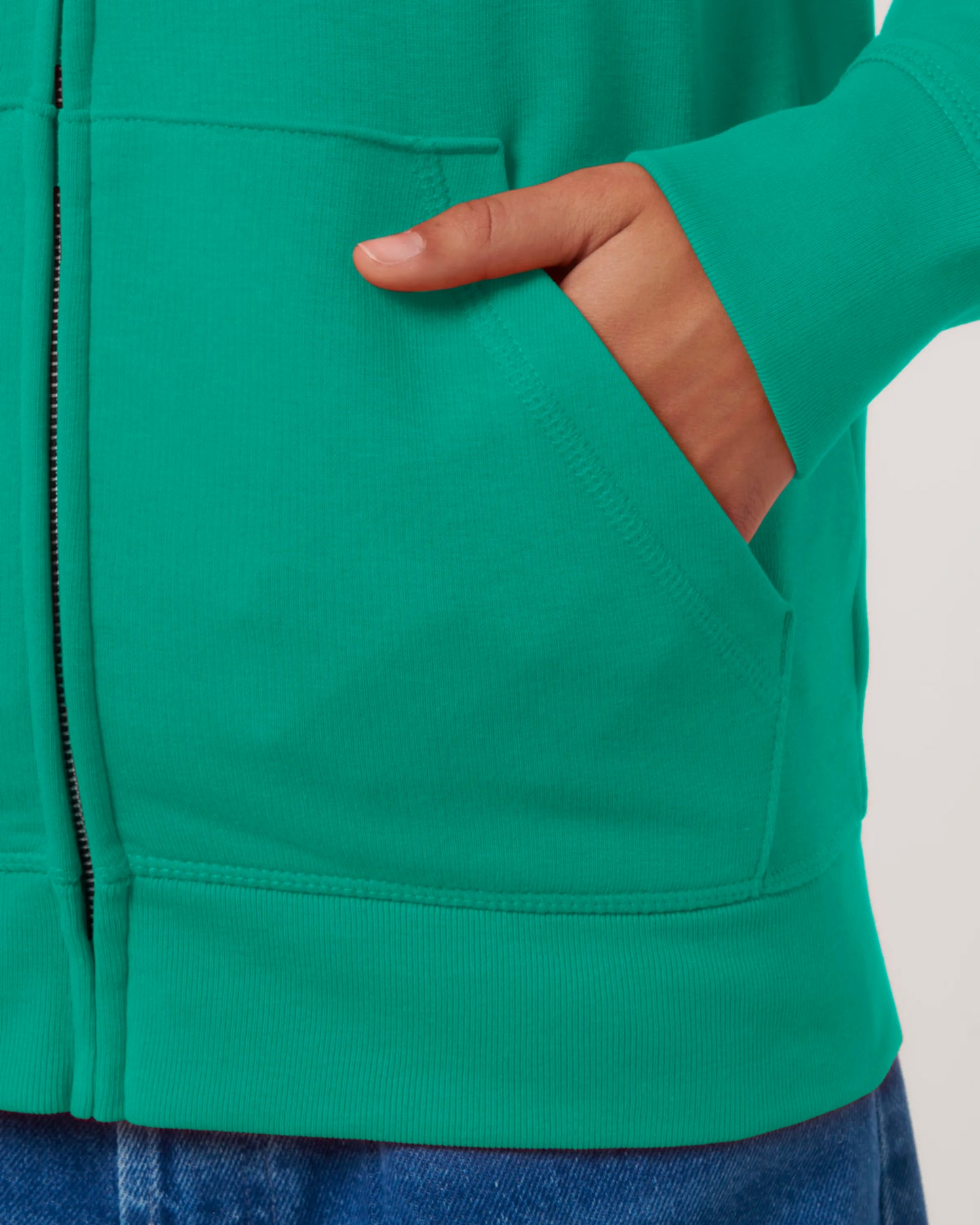 Limited Organic Zip-Through Terry Hooded Sweatshirt - Green Ready