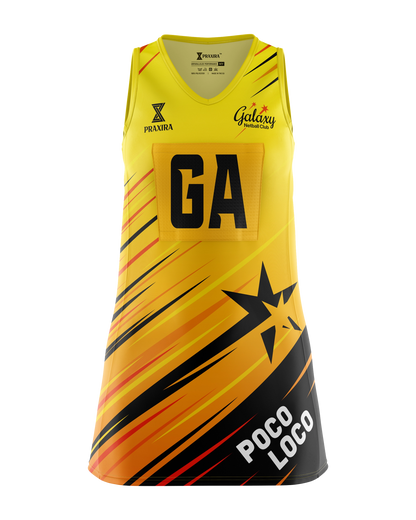 Galaxy Netball Club Dress - Gold
