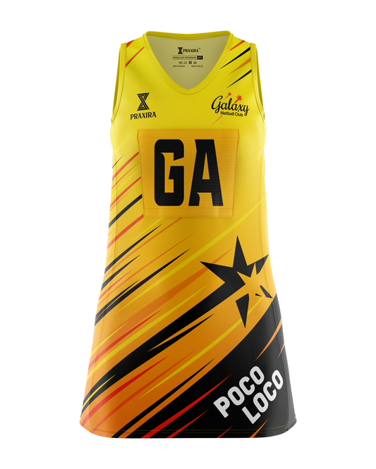 Galaxy Netball Club Dress - Gold