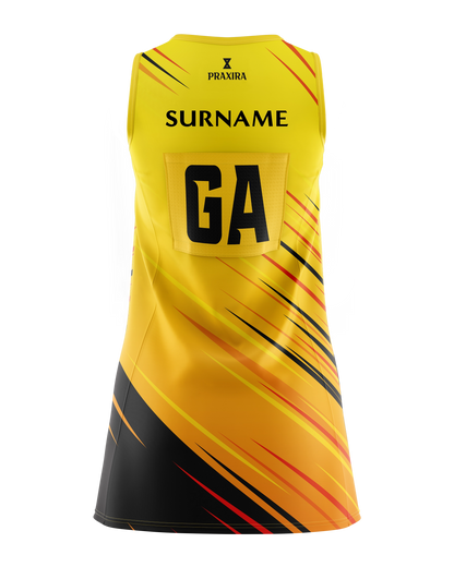 Galaxy Netball Club Dress - Gold