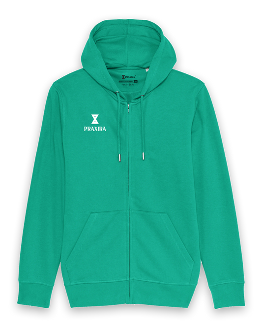 Limited Organic Zip-Through Terry Hooded Sweatshirt - Green Ready