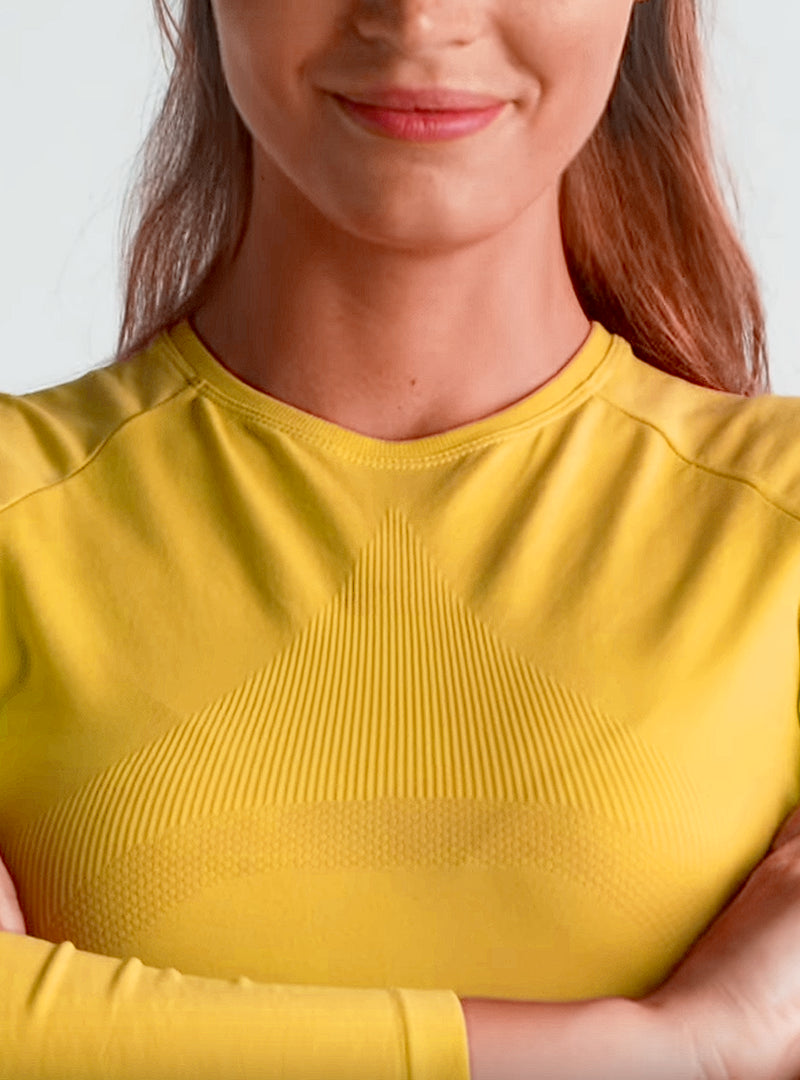 Compression-Fit Base Layer Shirt - Yellow