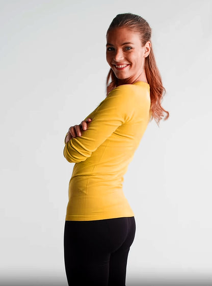 Compression-Fit Base Layer Shirt - Yellow